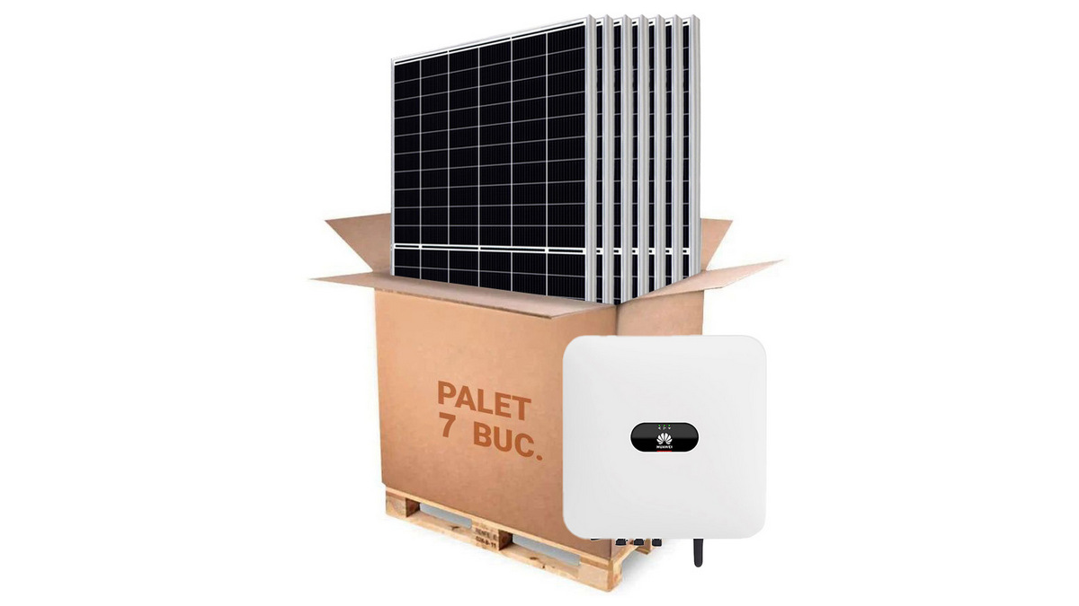 Sistem fotovoltaic hibrid monofazat, 3KW, invertor Huawei si panouri fotovoltaice Canadian Solar 460W, KIT SUN2000-3KTL-L1+CS6L-460MS