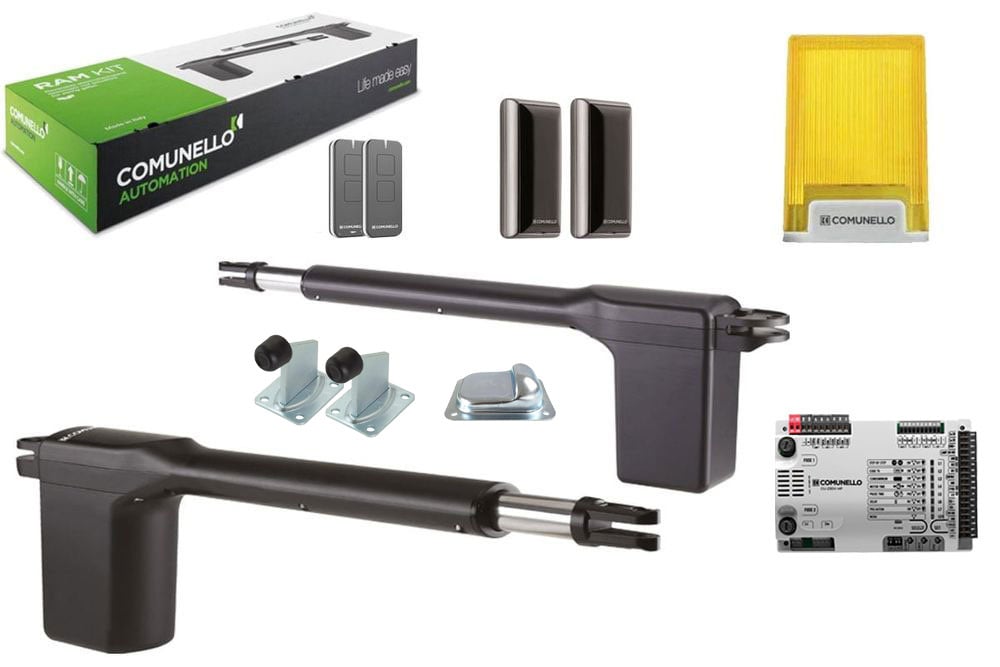 KIT Automatizare porti batante, pana la 2x3m, 2x400kg, 230V, IP44, Comunello RAM 300, GKRM300HHB900, KITGKRM300HHB900