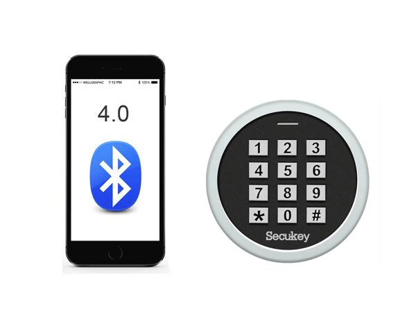 Control acces mini, Card 125KHz EM, Bluetooth, Aplicatie mobila, SECUKEY K7-BT PIN+Card