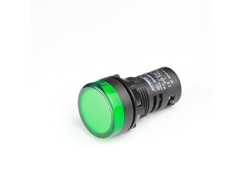 Lampa de semnalizare LED verde, 24V AC/DC, 230V AC, Freder LS-GR-D22/24V