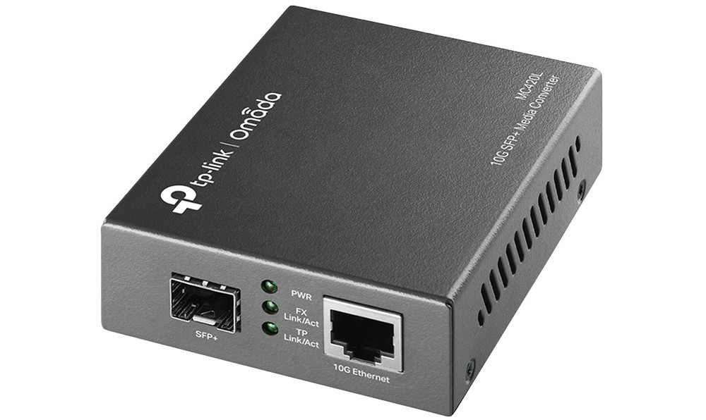 Media Convertor 10 GBps Tp-Link MC420L, alimentare la 9V