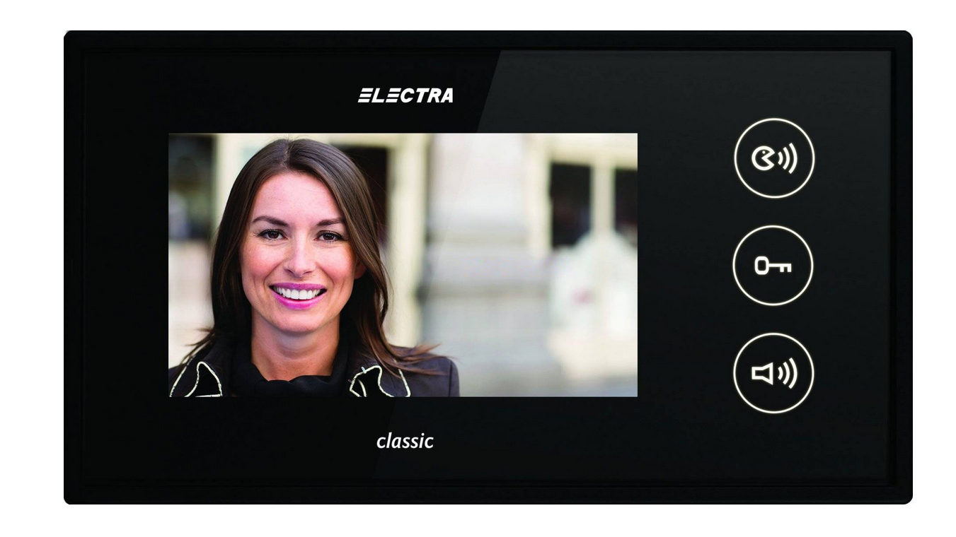 Post videointerfon Electra, Compatibil cu PAS.17A si P4S.A911 / P4S.V91I, display de 4.3 inch, Design din Sticla, taste touch, MCS.47N