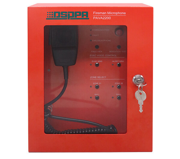 Microfon pompieri DSPPA PAVA2200, certificat EN54