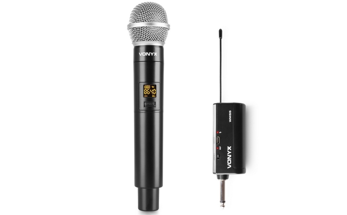 Microfon wireless UHF Vonyx WM55, Plug and Play, cu baterie reincarcabila