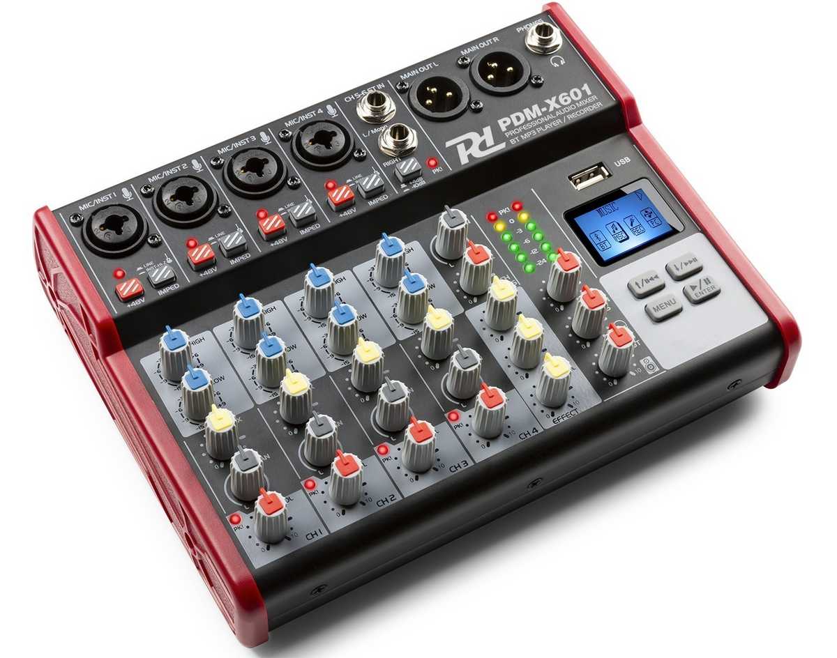 Mixer studio Power Dynamics PDM-X601, 6 canale, ecran LCD, MP3, USB, Bluetooth