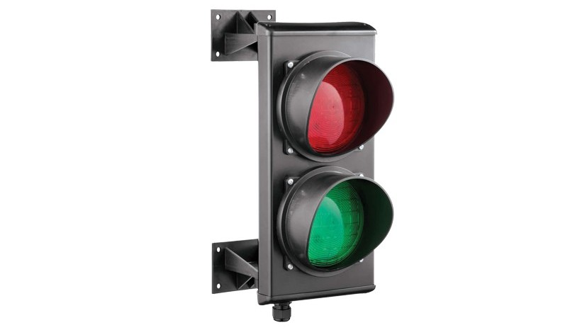 Semafor trafic 2 culori 24V MOTORLINE, rosu-verde, diametru 124mm, MS01-24V