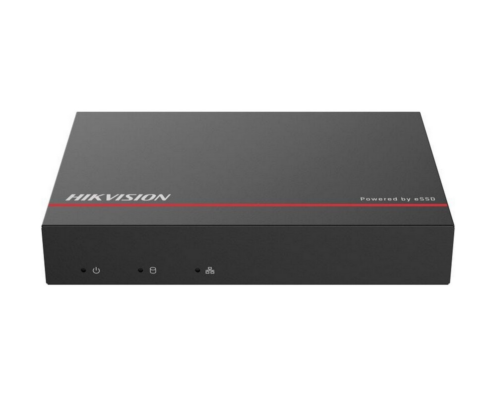 NVR 4 canale, 4 MP, PoE, eSSD 1TB incorporat, bandwidth 40 Mbps, Hikvision, DS-E04NI-Q1/4P