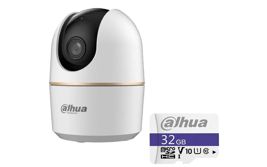 Camera wireless + card gratuit Dahua, 2MP, 3.6mm, IR 10m, microfon, difuzor, IPC-H2A-0360B+SD32