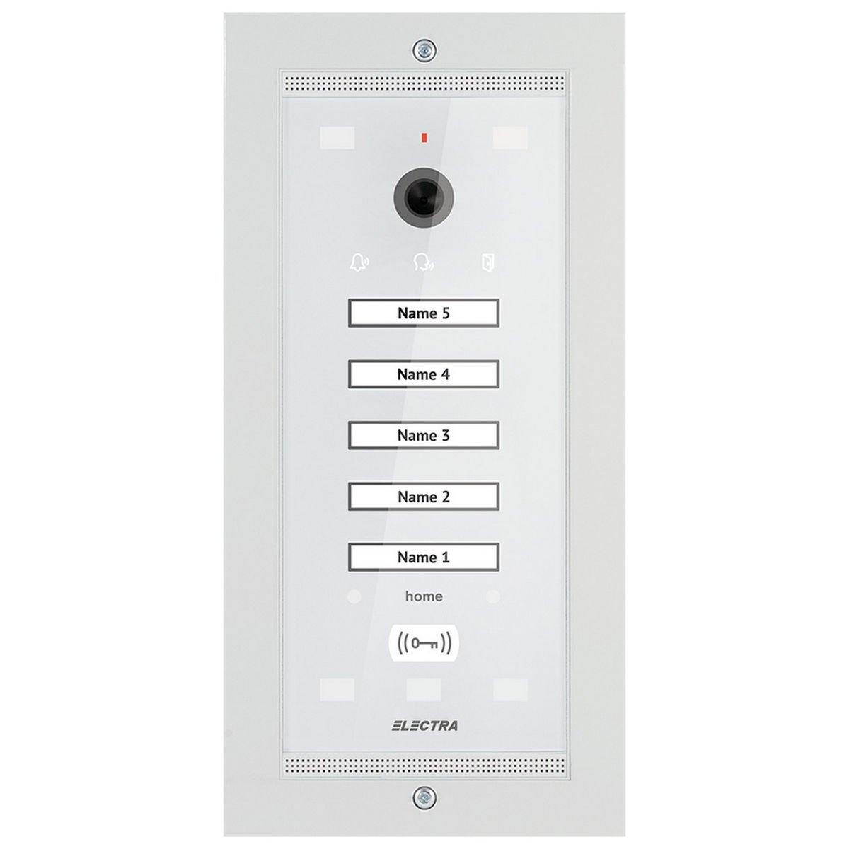 Post exterior videointerfon, 5 familii, alb, ingropat, Electra, VPM.05F03.ELWH4