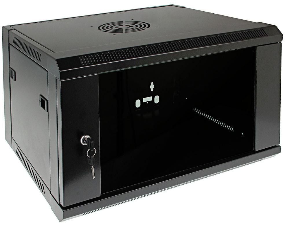 Rack 9U de perete, 600x600, yala cu cheie, usa de sticla securizata, Safer SAF-WMA-6609