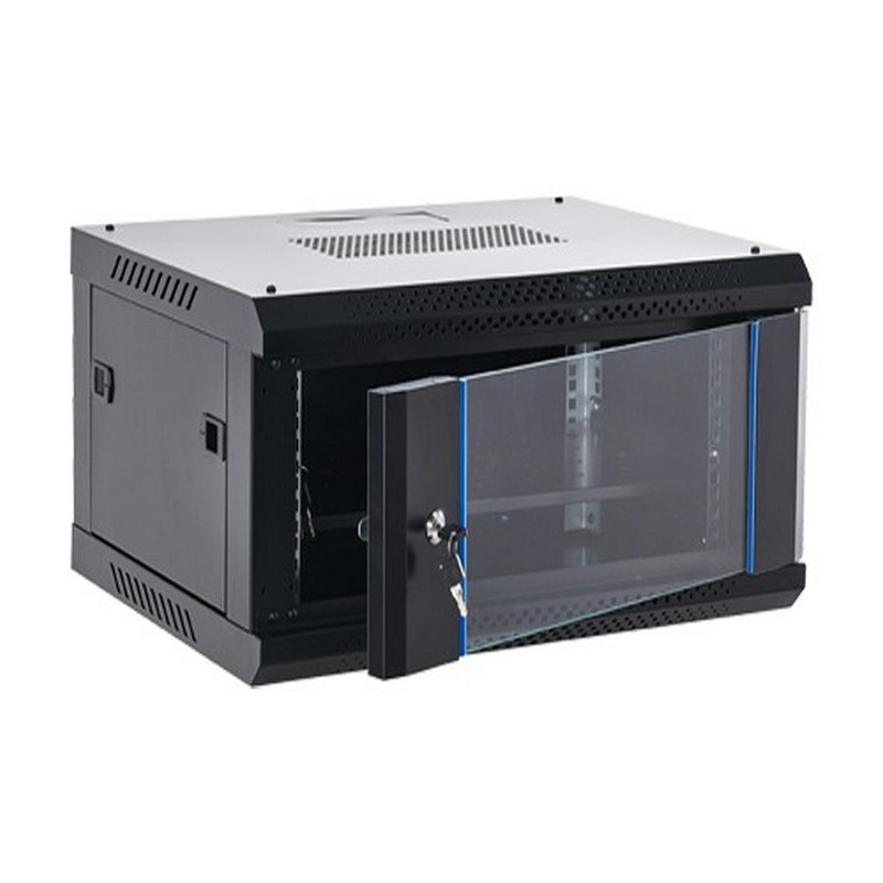 Rack de perete 6U ASYTECH Networking ASY-6U-6045WL, 19 Inch, 600x450 mm, usa din sticla securizata, capacitate 60 Kg, IP20