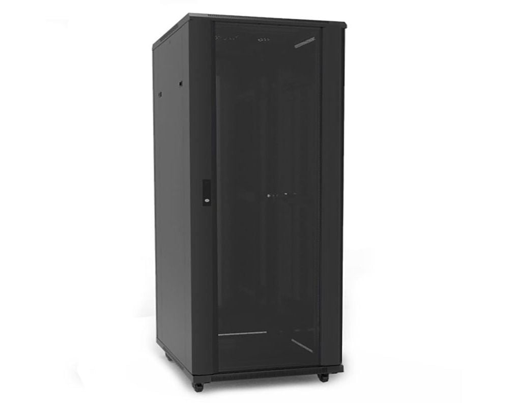 Rack 22U, montaj pe perete, 600x600, usa din sticla securizata, yala cu cheie, Safer SAF-WMA-6622