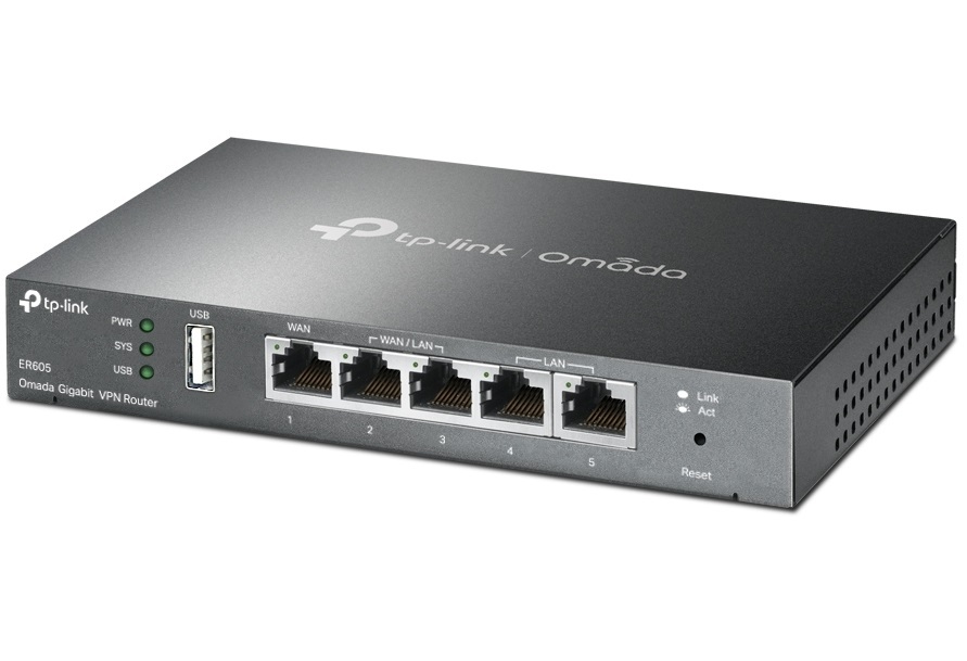 Router 5 porturi Gigabit, VPN, Omada, ER605