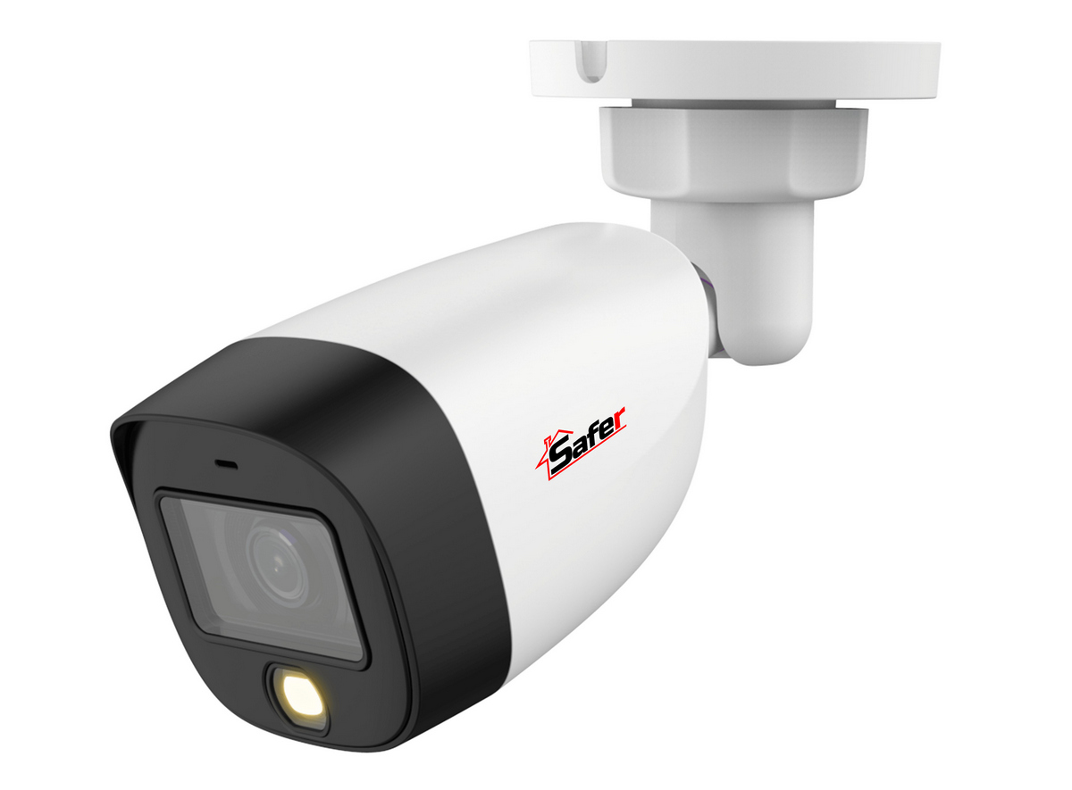 Camera de exterior, 5MP 2K, 2.8 mm, Full Color Starlight, LED 20m, Microfon, IP67, SAF-BP5MP20F28-A-LED