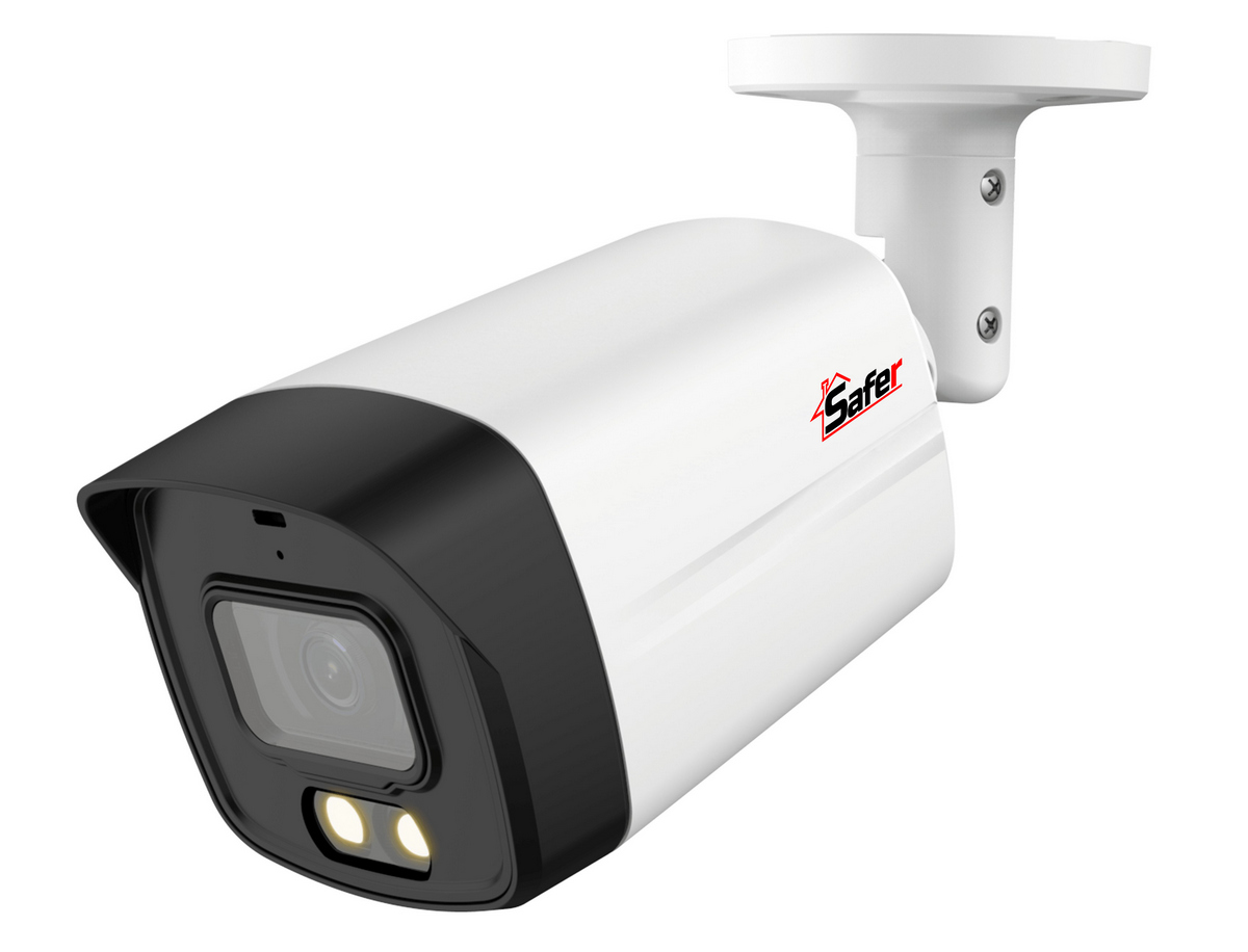 Camera de exterior Full Color, Bullet, 5MP - 2K, Starlight, 2.8mm, LED 40m, Microfon, IP67, Safer SAF-BP5MP40F28-A-LED