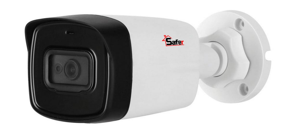 Camera bullet, Safer, rezolutie 8 MP, lentila 2.8mm, IR 80m, microfon incorporat, SAF-BP8MP80F28-A