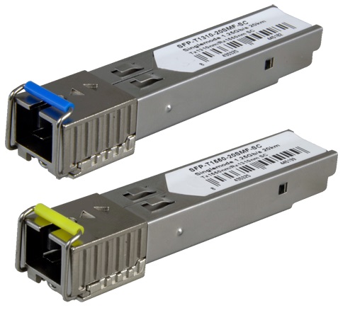 Set module SFP Single mode WDM conector SC - 20 KM