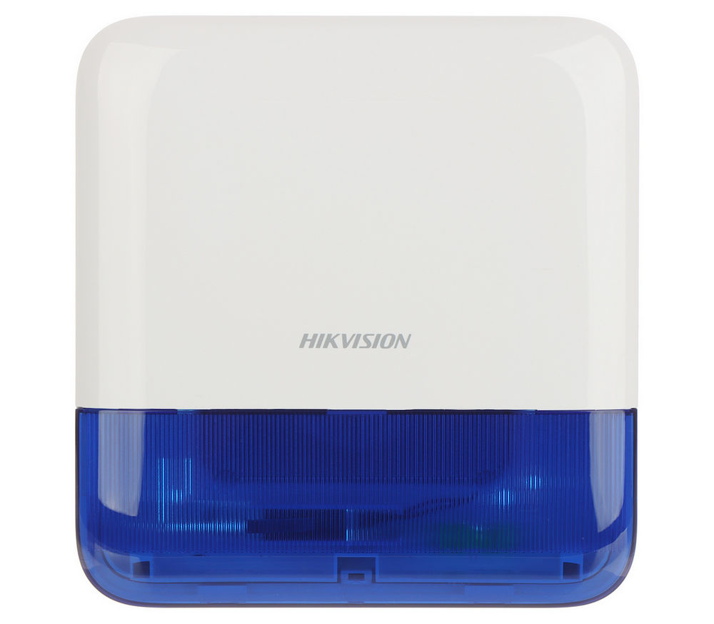 Sirena Tri-X wireless de exterior, led albastru cu flash, HIKVISION AX PRO DS-PS1-E-WE-B