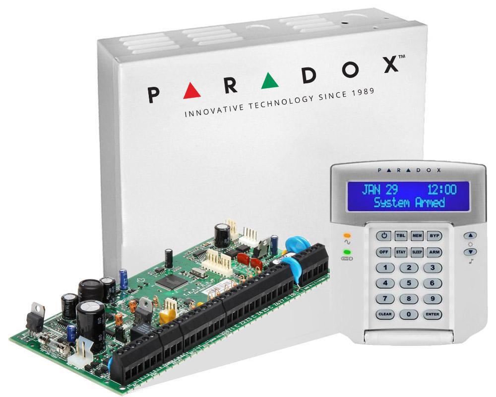 Sistem alarma 8 zone Paradox Spectra SP6000 + Tastatura sistem alarma K32LCD+