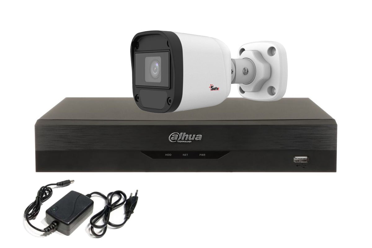 Sistem de supraveghere 1 camera exterior 5 megapixeli, 2K+, Iluminare IR 20m, KIT1EXT