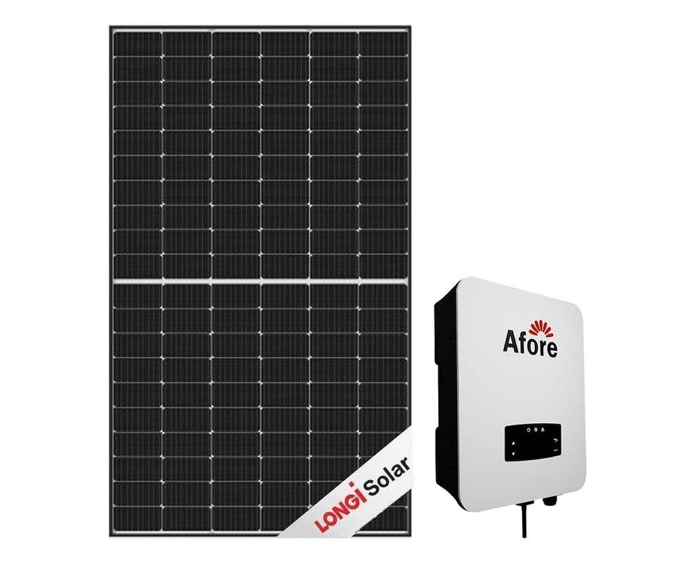 Sistem fotovoltaic cu invertor Afore On-Grid, Trifazat, 8KW si 21 panouri Longi, 380W, KIT BNT008KTL+LR4-60HPH-380M