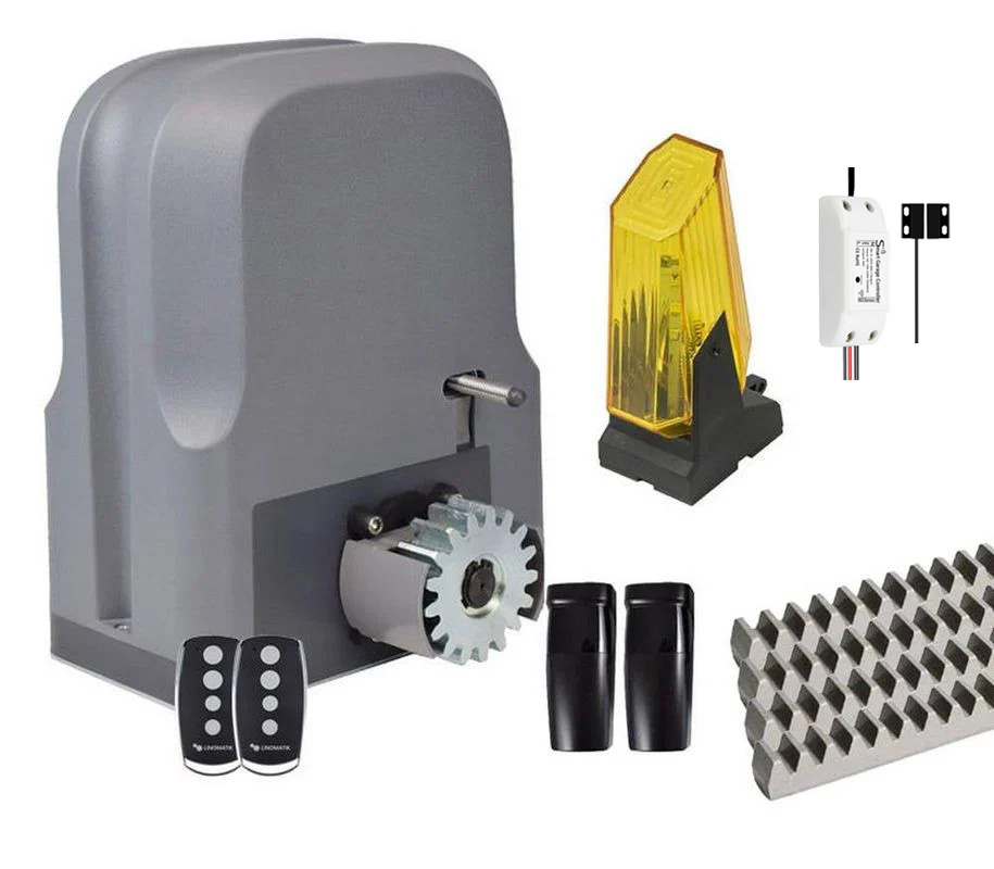 Kit automatizare poarta culisanta 600 Kg Linomatik Slide6+ 4 metri cremaliera metalica, releu wireless SLIDE6KIT-NCP-FULL