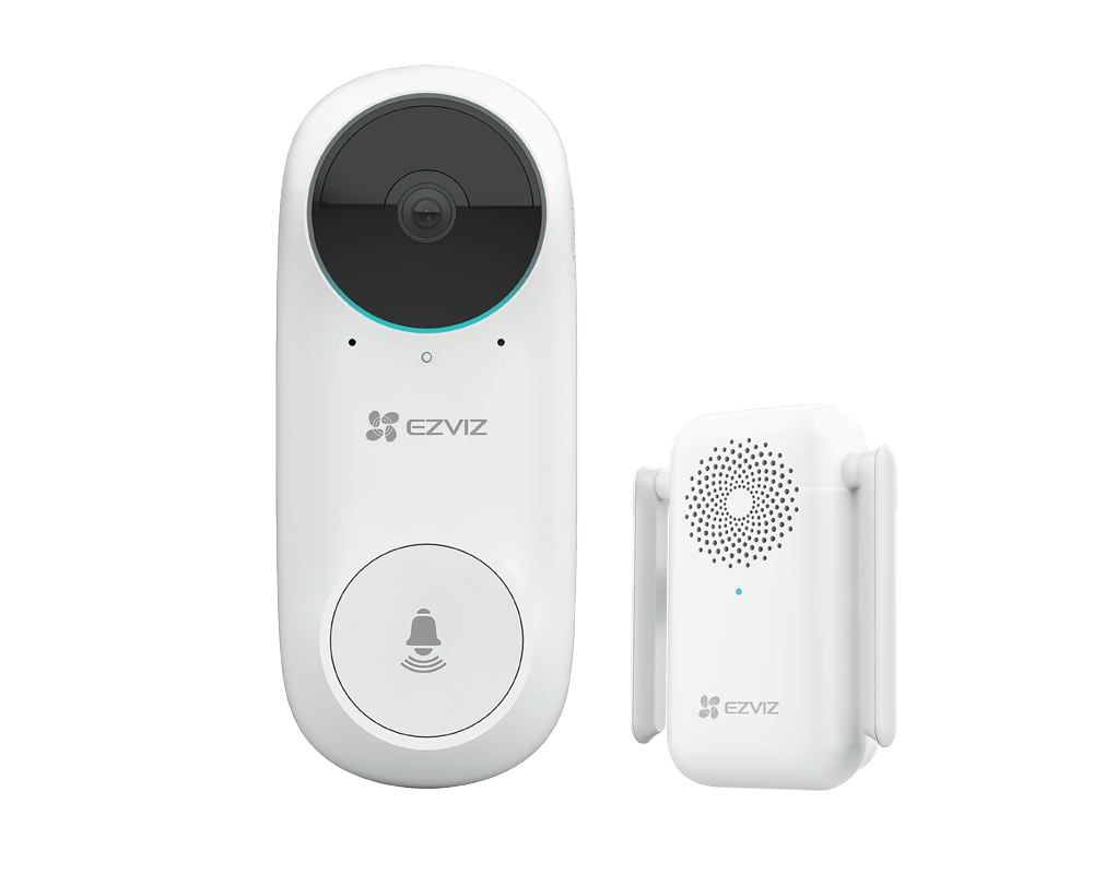 Sonerie Wi-Fi cu camera, 2 MP, Wi-Fi 2.4GHz, IR 6 m, Ezviz, DB2C-KIT