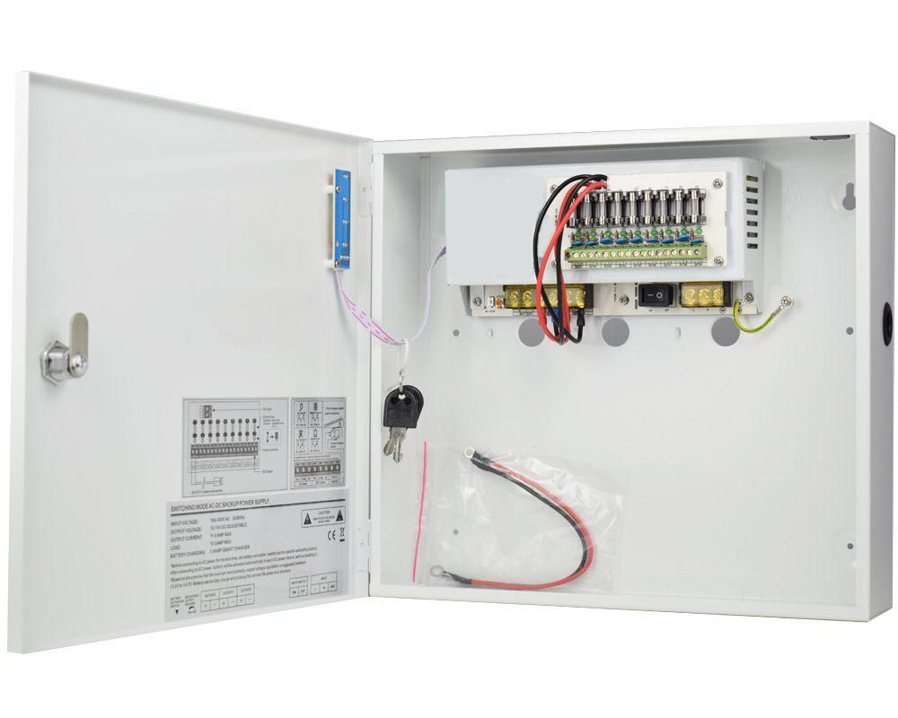 Sursa alimentare cu Back-up 12V-10A cu 9 iesiri protejate ZTP1210B-09F