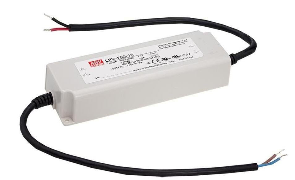 Sursa de alimentare petru instalatii LED, Mean Well, 24V @ 6.3A, interior / exterior, IP67, cu protectie, LPV-150-24