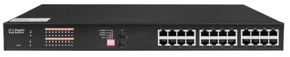 Switch 24 canale -24 canale POE gigabit + 2 SFP 350W