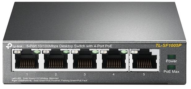 Switch POE 5 porturi TP-LINK TL-SF1005P, 58W