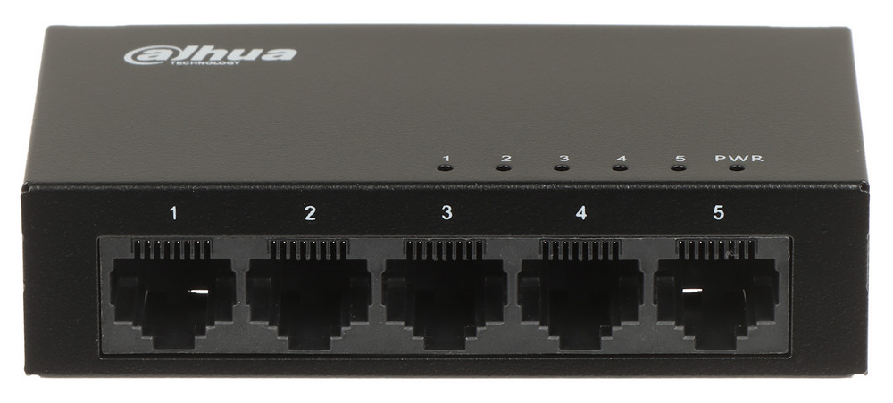 Switch cu 5 porturi Gigabit, 5VDC 1A, Plug and Play, Dahua PFS3005-5GT-V2
