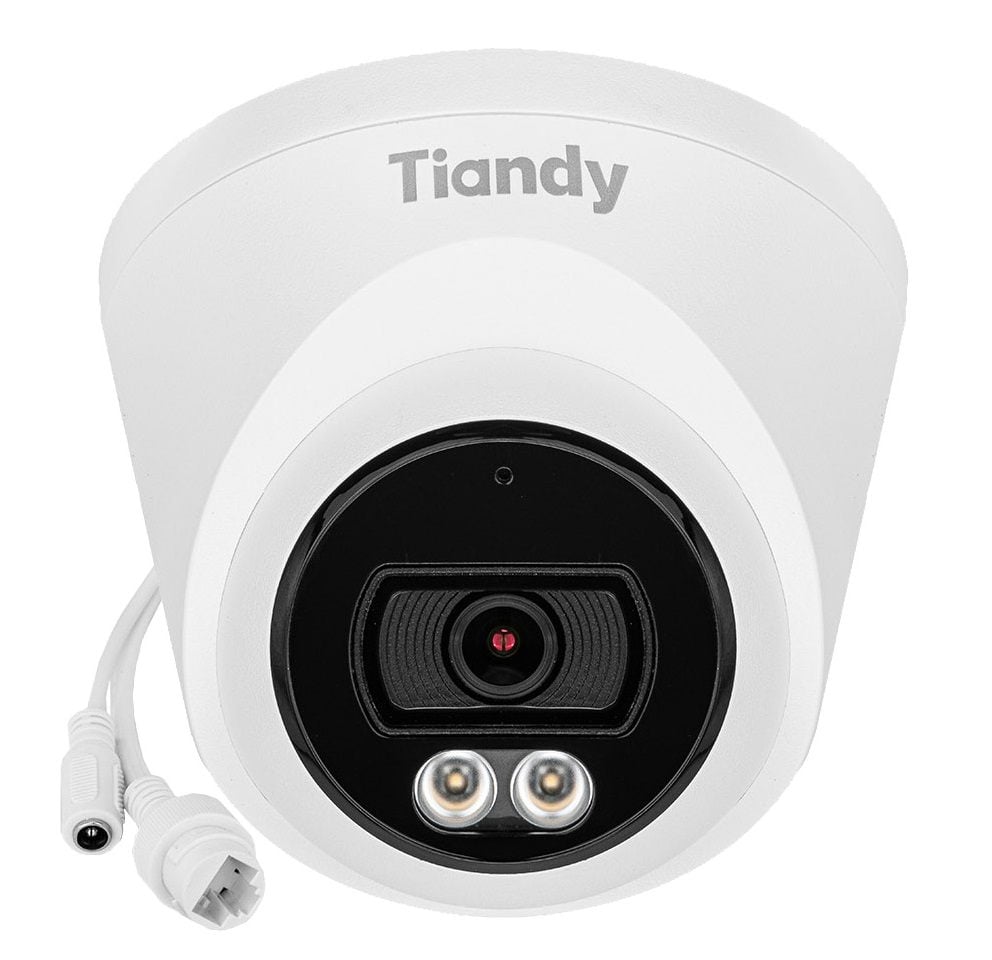 Camera IP Color Maker Turret, TC-C34XP-WEY-28 Tiandy, 4MP, 2.8mm, LED 15m, Microfon, MicroSD, PoE, IP66