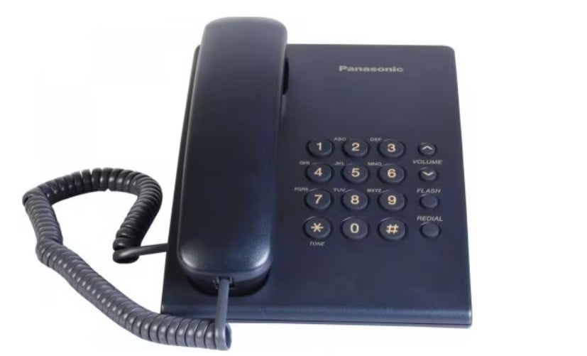 Telefon analogic Panasonic KX-TS500FXC, reglare volum, montare pe perete