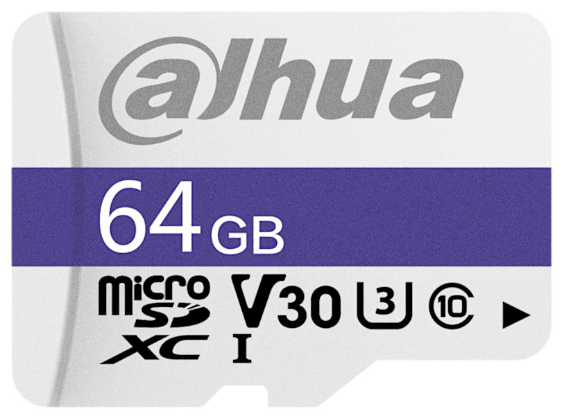 Card de memorie pentru stocare video Micro SD 64GB Clasa 10 Dahua, TF-C100/64GB