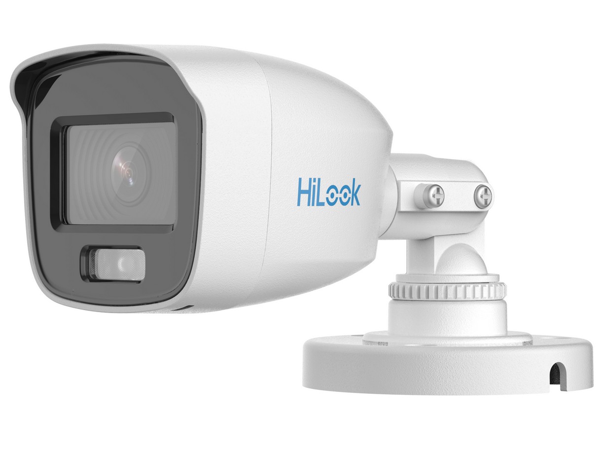 Camera de supraveghere pentru exterior, HDTVI, Hikvision HiLook Color Vu THC-B129-P, 2MP, 2.8mm, lumina duala LED si IR20, IP66, plastic