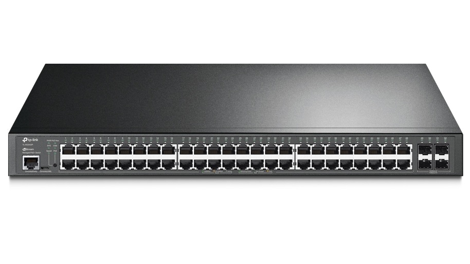 Switch cu 52 porturi, Tp-Link JetStream TL-SG3452P,  48x Gb PoE+, 4x Gb SFP, buget PoE 384W, cu management, montare in rack