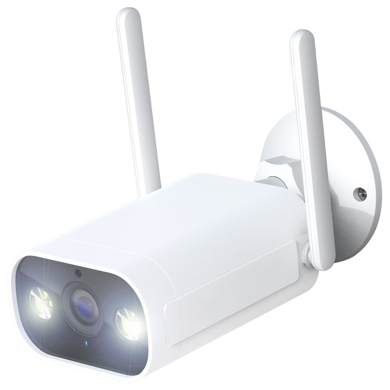 Camera IP pentru exterior, 3MP, Wi-Fi 2.4 GHz, 2 LED-uri inteligente, audio bidirectional, compatibila cu Tuya, SAF-B02L-3MP