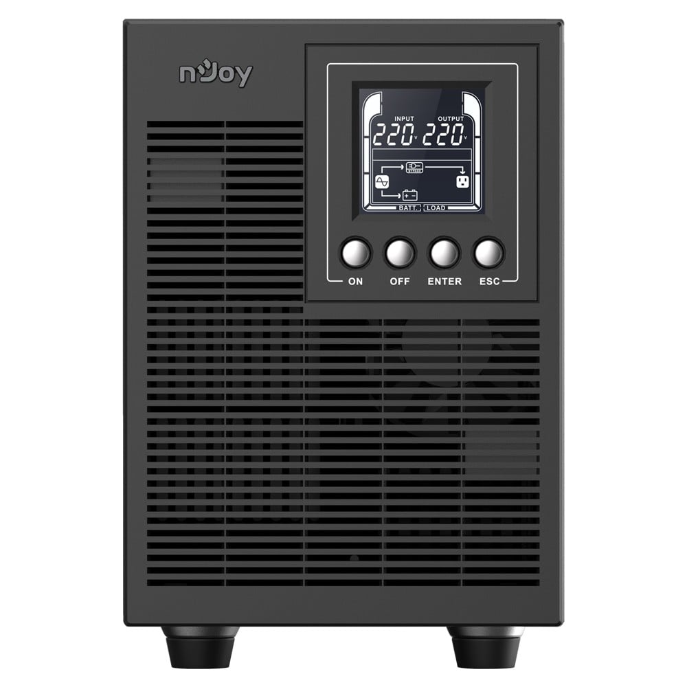 UPS nJoy Echo PRO 2000 VA, Sinusoida PURA, UPOL-OL200EP-CG01B, 1600W, 4x Schuko, Dubla conversie, compatibil cu generator