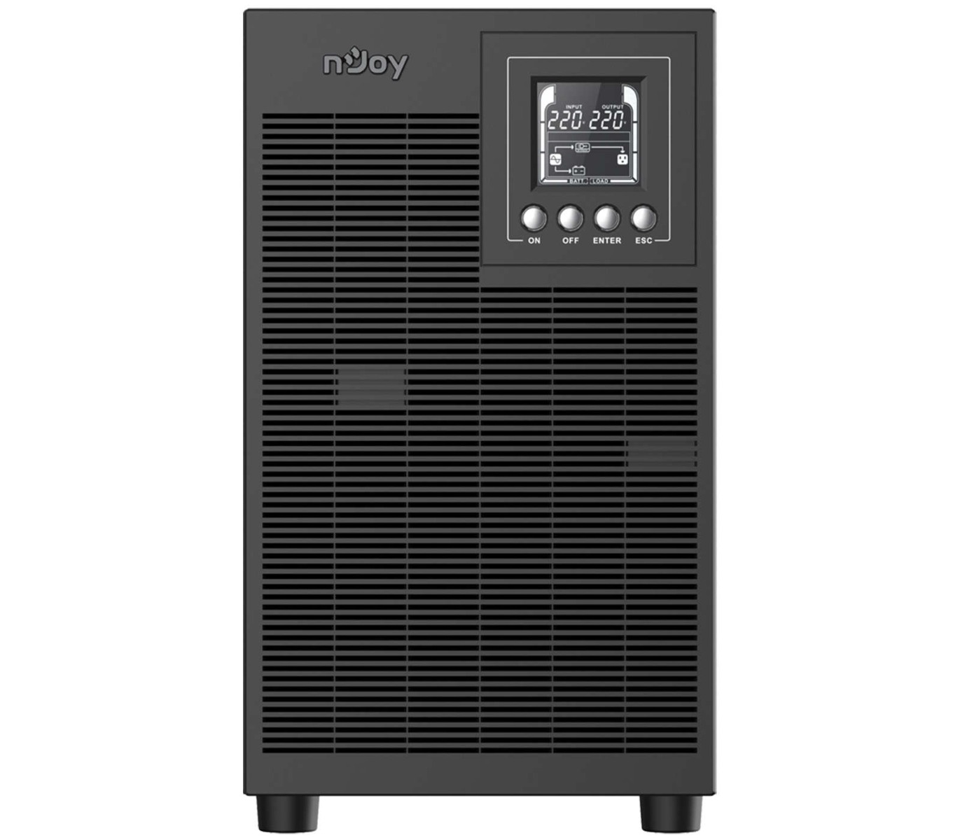 Ups 3000 VA / 2400 W cu 4 prize, Njoy Echo Pro 3000 UPOL-OL300EP-CG01B, Display LCD