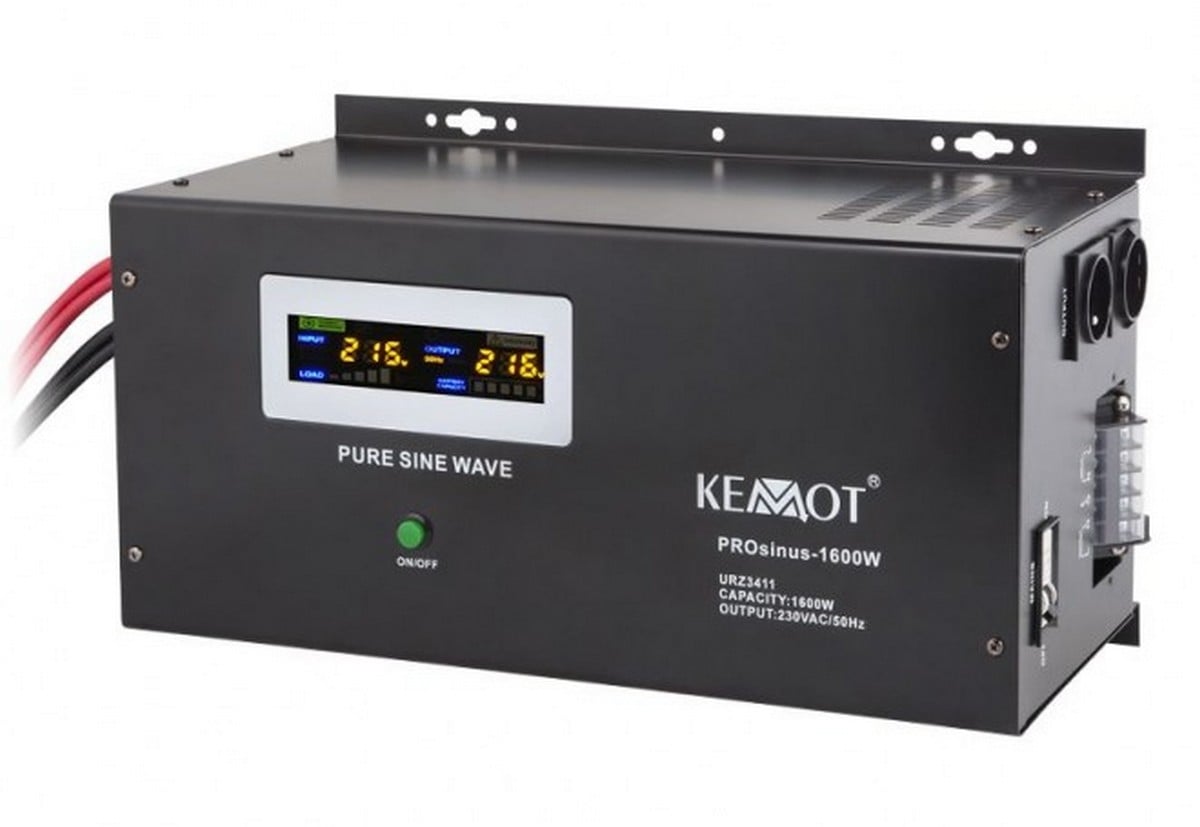 UPS Kemot pentru centrale termice, cu SINUS PUR, 1600W, baterie 12V, URZ3411