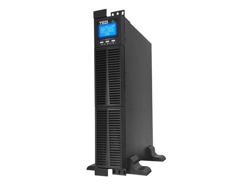 UPS Rackabil 2U, 2000VA 1800W, sinusoidala pura, online cu dubla conversie si management, include 4x Acumulator 12V 9Ah, TED Electric, TED004055