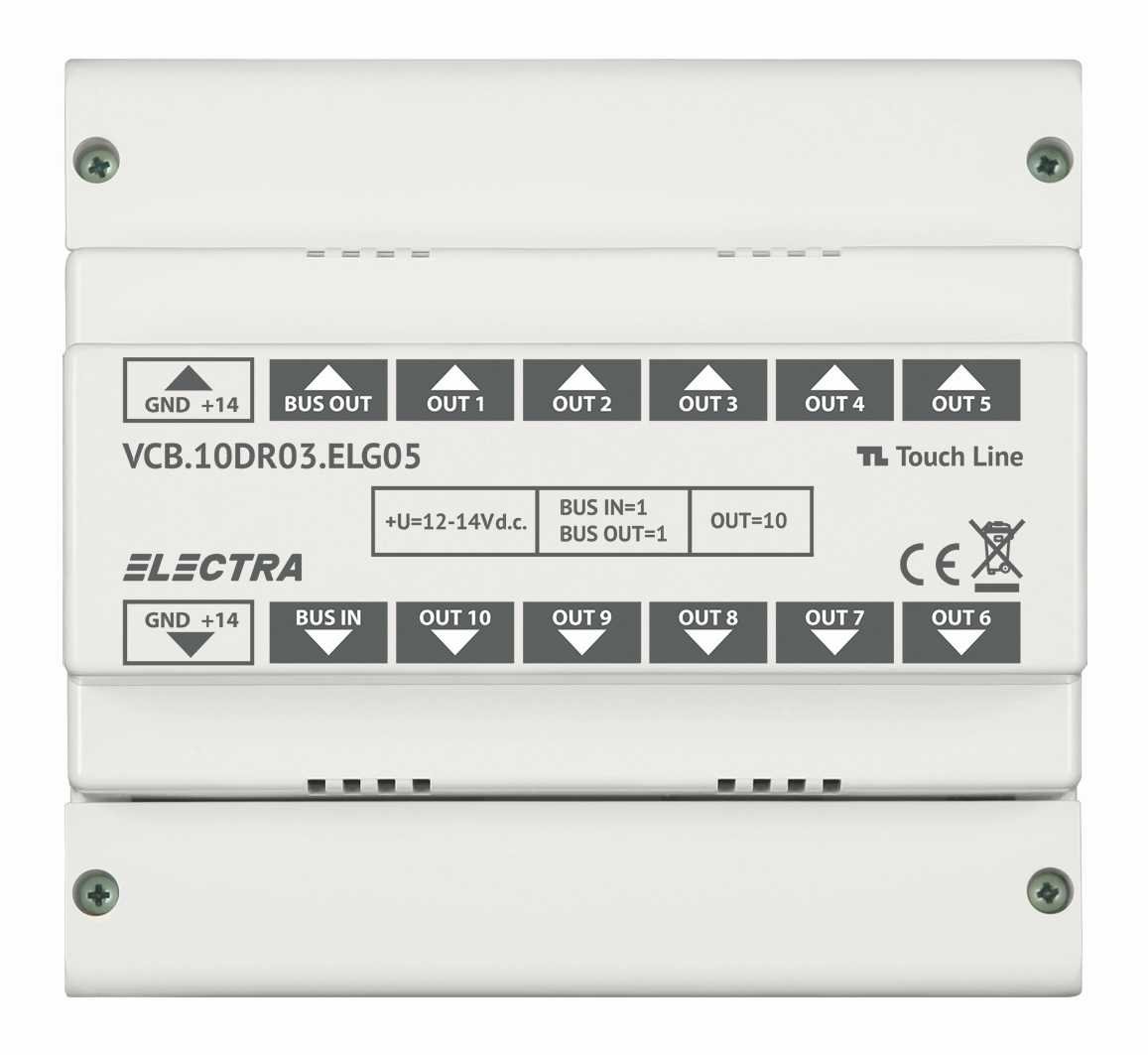 Doza derivatie video Electra VCB.10RJ3.ELGTL, 10 Familii, conexiune RJ45