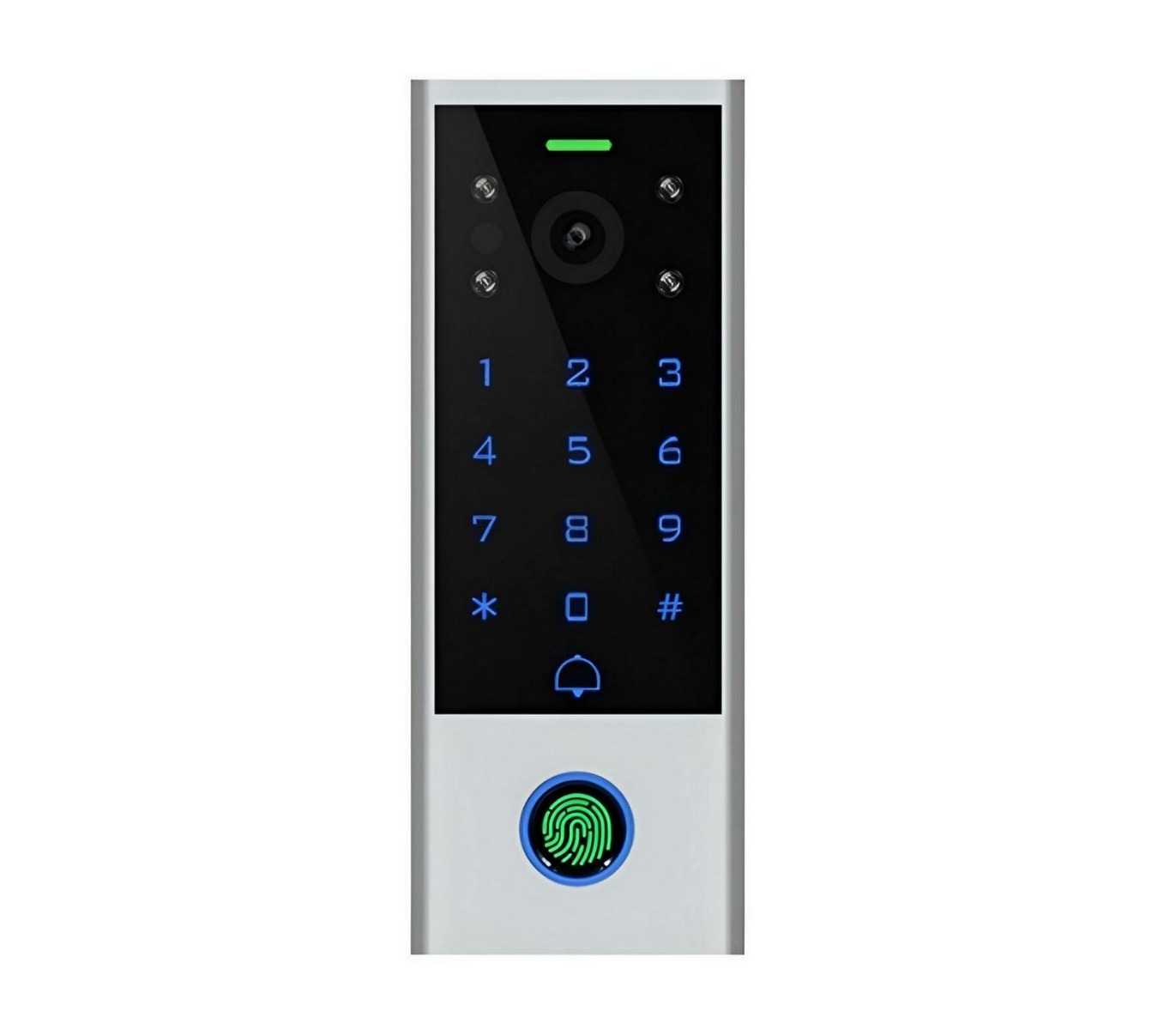 Videointerfon SECUKEY Vcontrol 3-F, Wi-Fi 2.4GHz, RFID/MIFARE/PIN, cu amprenta, compatibil cu aplicatia Tuya, IP65