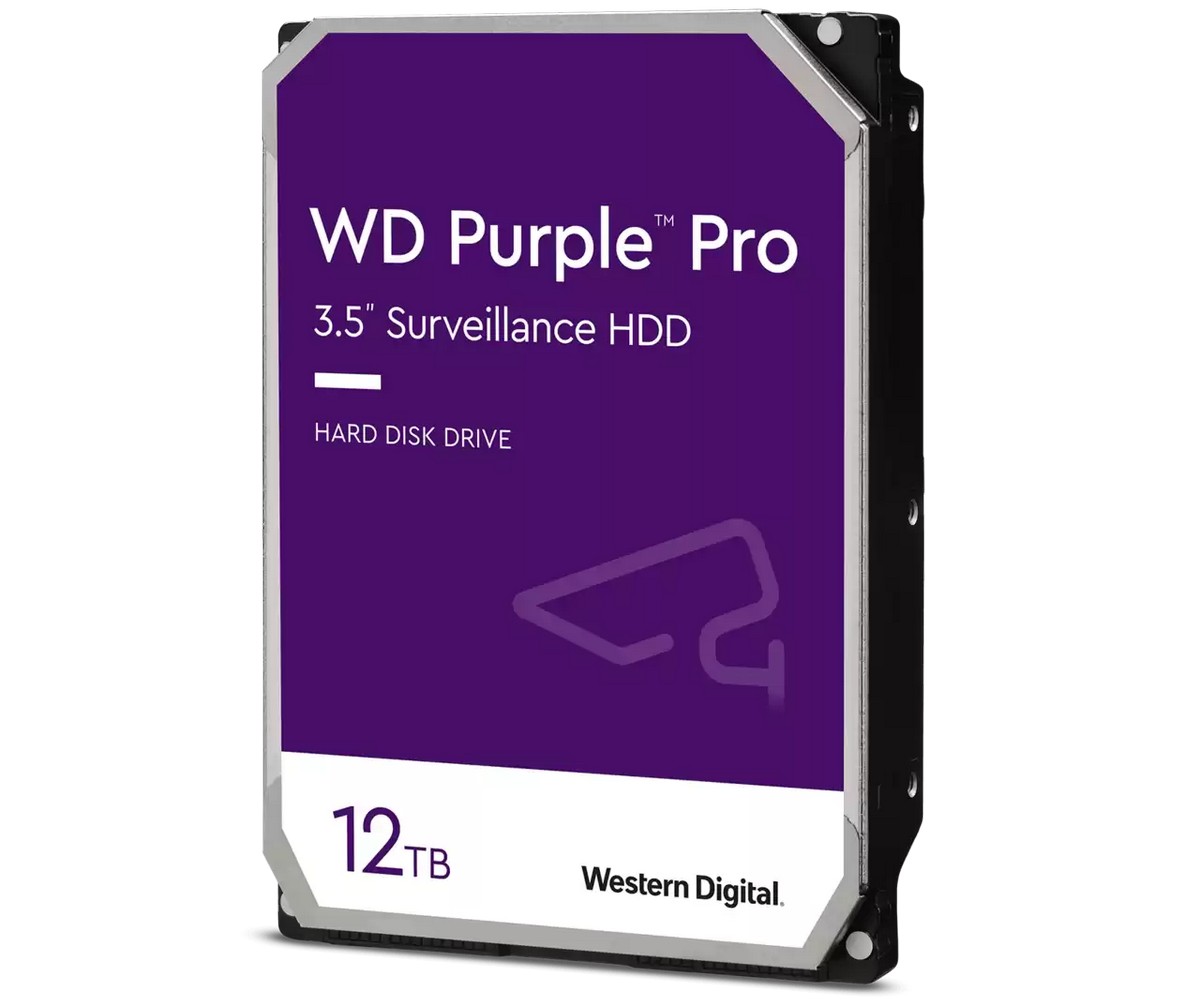 Hard Disk Western Digital, 12 TB (Tera Bytes), Purple, special pentru supraveghere, 3.5