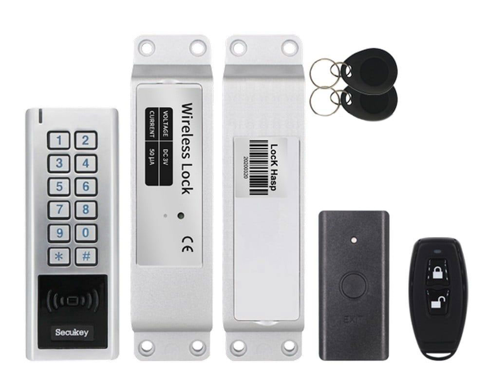 Kit control acces wireless pentru o usa, deschidere cu PIN, Tag, Telecomanda, WS2-K