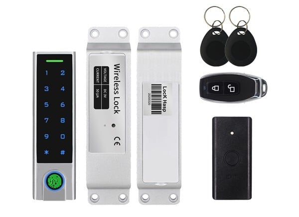 Kit wireless control acces cu PIN, card 125KHz EM si amprenta, IP65, SECUKEY WS2(Waterproof)